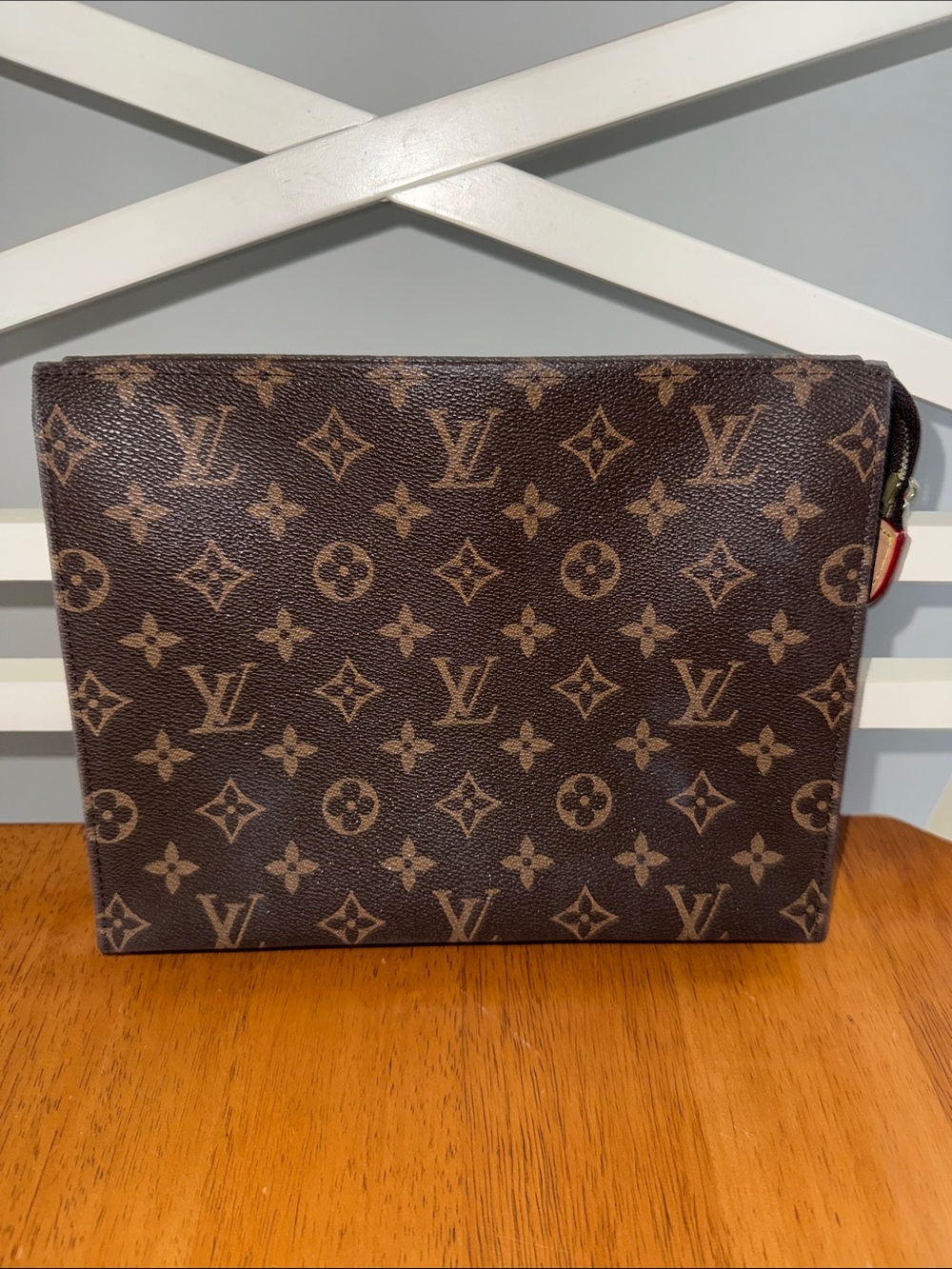 Monogram Canvas Toiletry Pouch in Brown